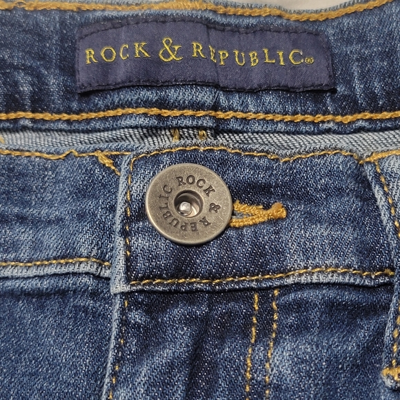 Rock & Republic Straight Leg Indee Jeans Size 4 - Picture 8 of 9